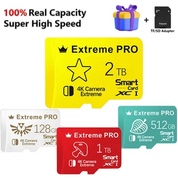  Оригинална Карта Памет Ultra За Телефон/Фотоапарат Extreme Pro SD Card 128 GB 2 TB 1 TB TF Flash-Карта С Адаптер За Nintendo Switch