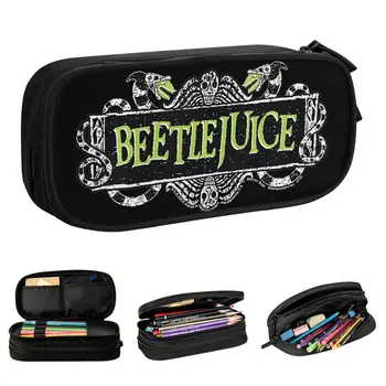  Пеналы за моливи Beetlejuice от филм на ужасите на Тим Бъртън, кутия за писалки, Студентски чанта за училище консумативи с голям капацитет, подарък кутия за моливи