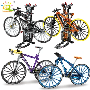  Планински велосипеди HUIQIBAO, градивните елементи на ретро мотори, състезателни коли, набор от тухли, градска строителна модел, играчка за деца