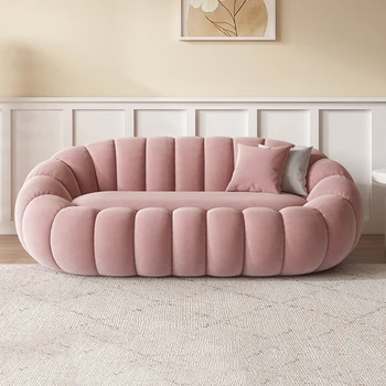  През цялата разтегателен Мързел, секционни диван Bubble Grande, кадифе диван за хол, розови Саласы, дивани Muebles, обзавеждане модерен лукс