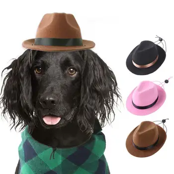  Прекрасна прическа за кучета, Износостойкая Удобни ежедневни облекла, Ковбойская шапка, шапка за котки и кучета