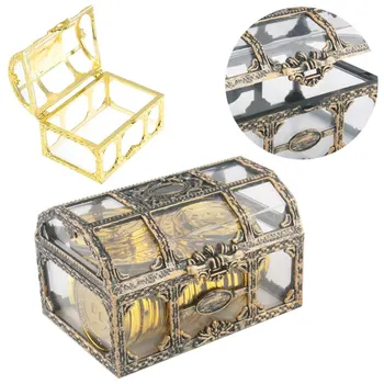  Ретро Кутия за съхранение на бижута с Пиратски съкровища Обеци Кристални Украшения За пътуване