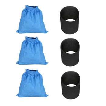  Текстилни филтърни торби, влажен и сух поролоновый филтър за подробности прахосмукачка Karcher MV1 WD1 WD2 WD3