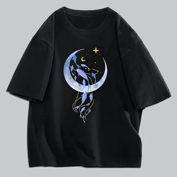  Тениска Оверсайз с къс ръкав, мъжки годишната свободна модна марка тенденция летни дрехи Y2k, аниме, градинска облекло Harajuku Essentials
