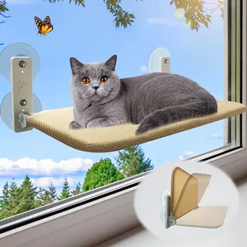 Хамак за котки, търтей, Сгъваема Балконная легло, Подвесная Стъклена кошница за най-малките котки, Здрава стоманена рамка, подложка за домашни любимци