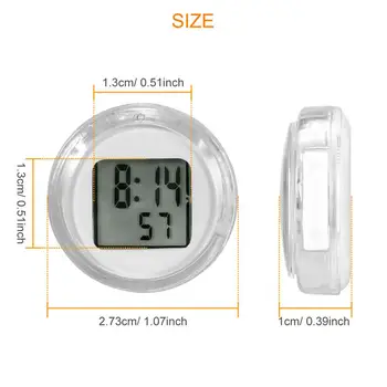  Часовник в арматурното табло, Компактен размер, часове на самозалепваща се основа, цифров таймер работа на батерии