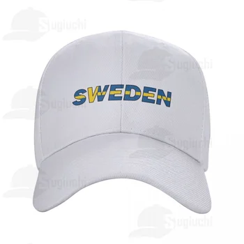  Шведски Флаг, Буква е на страната на Швеция, бейзболна шапка от слънцето, шапки за татко, Регулируеми за мъже, Жени, Унисекс, Готина градинска шапка